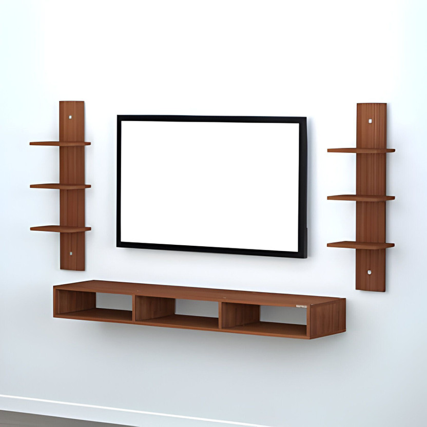 Artival Crafts MDF TV Unit for 32 Inch LED TV | Modern Entertainment Center with Storage Engineered Wood TV Entertainment Unit(Finish Color - Lite Brown deco finish, DIY(Do-It-Yourself))