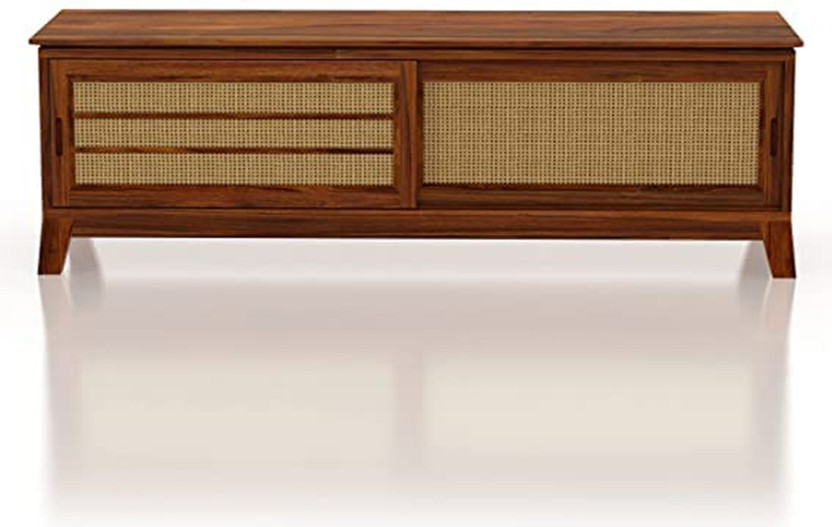 Rekha Art and Craft Timeless Solid Wood TV Entertainment Unit(Finish Color - Honey, Pre-assembled)