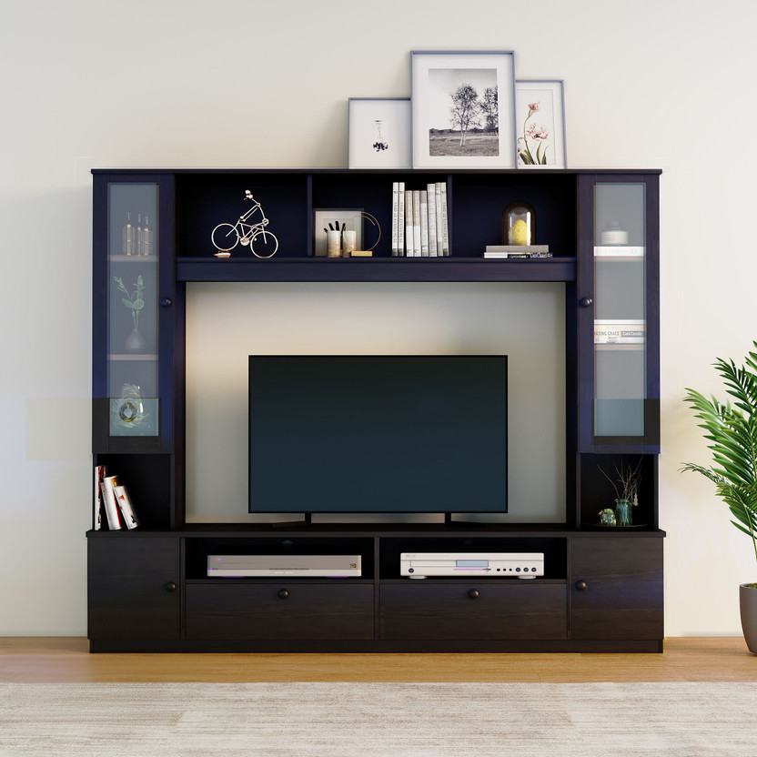 Flipkart Perfect Homes Webster Engineered Wood TV Entertainment Unit(Finish Color - Chocolate Wenge, Knock Down)