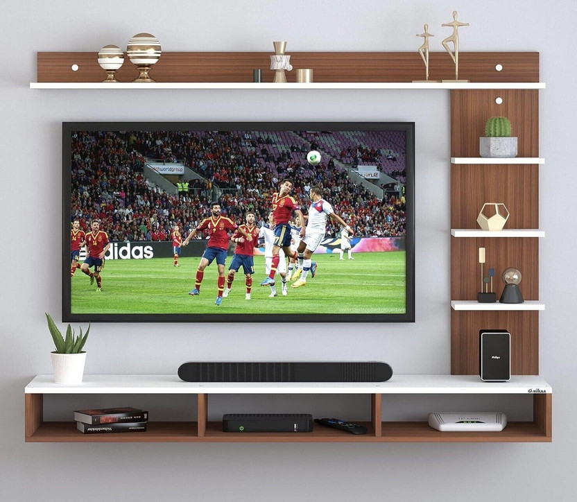 aashidecor aashidecor Engineered Wood TV Entertainment Unit(Finish Color - Teak Natural / WHITE, DIY(Do-It-Yourself)) - Flipkart Deal