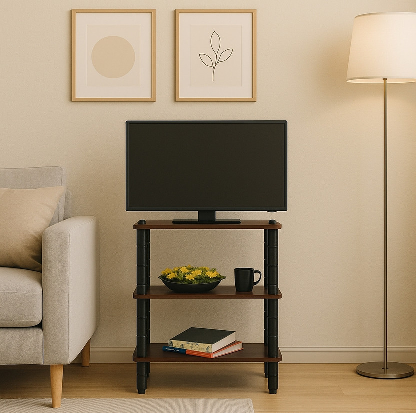 PEDPIX Multipurpose Wooden Shelf - Space-Saving Storage for Home, Kitchen & Office Engineered Wood TV Entertainment Unit(Finish Color - BROWN, DIY(Do-It-Yourself))