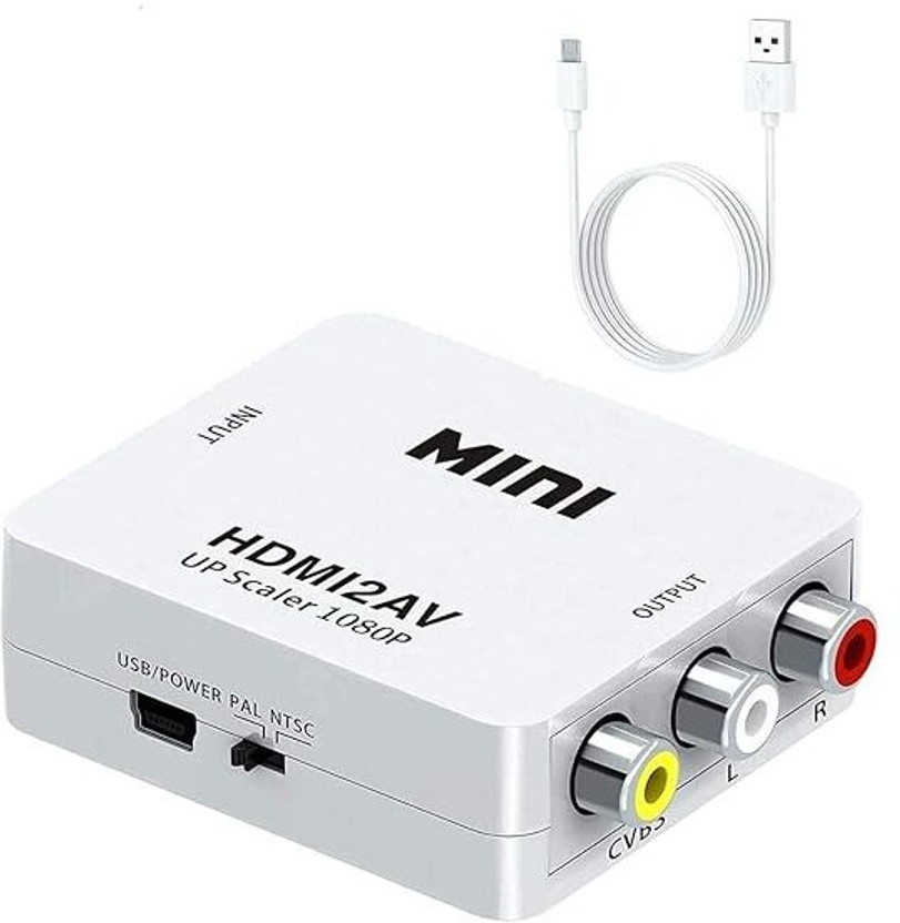 HL HL Technology  TV-out Cable HDMI to RCA CVBS Composite Video Audio with USB Power Cable(White, For TV) - Flipkart Deal