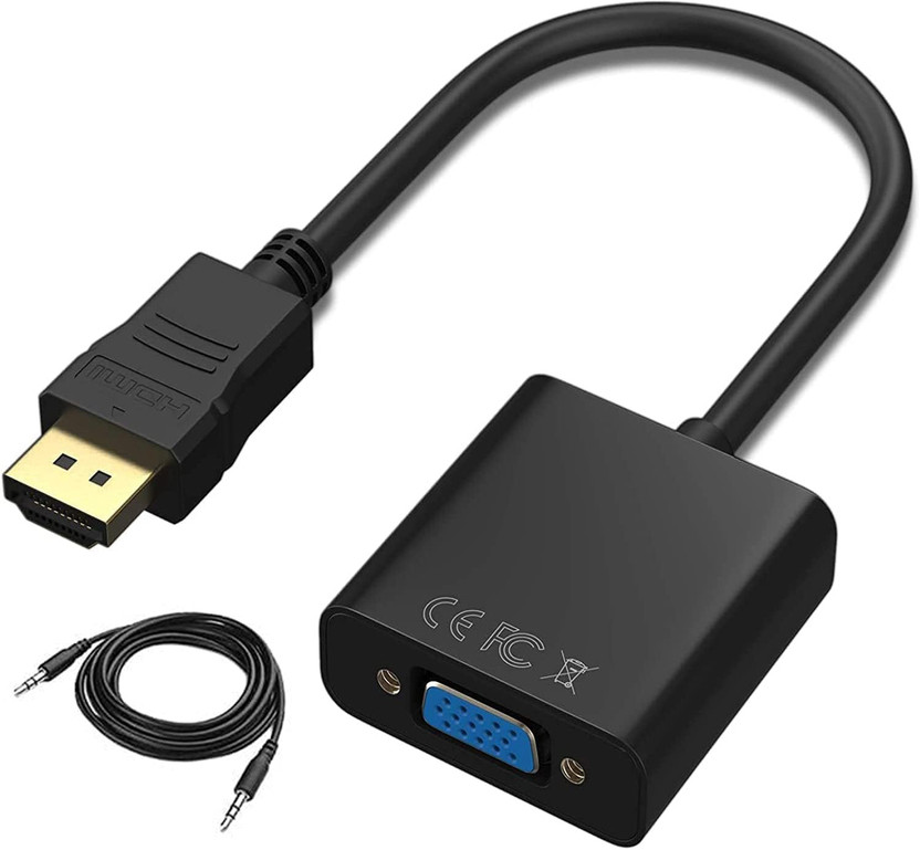 NeroEdge NeroEdge  TV-out Cable HDMI to VGA Adapter 1080P HDTV Converter Male to Female with Audio Cable(Black, For TV) - Flipkart Deal