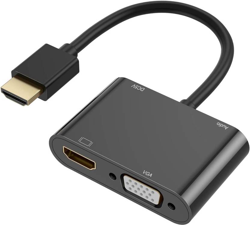 VOOCME TVout Cable HDMI to VGA HDMI Adapter, Dual Display 4k HDMI to