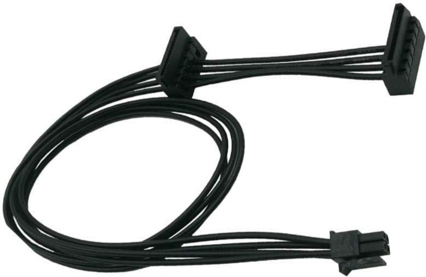 Harsh Harsh  TV-out Cable Mini 4 Pin to 2X Right-Angle 15 Pin SATA Hard Drive HDD Power Supply(Black, For Computer, 0.5 m) - Flipkart Deal