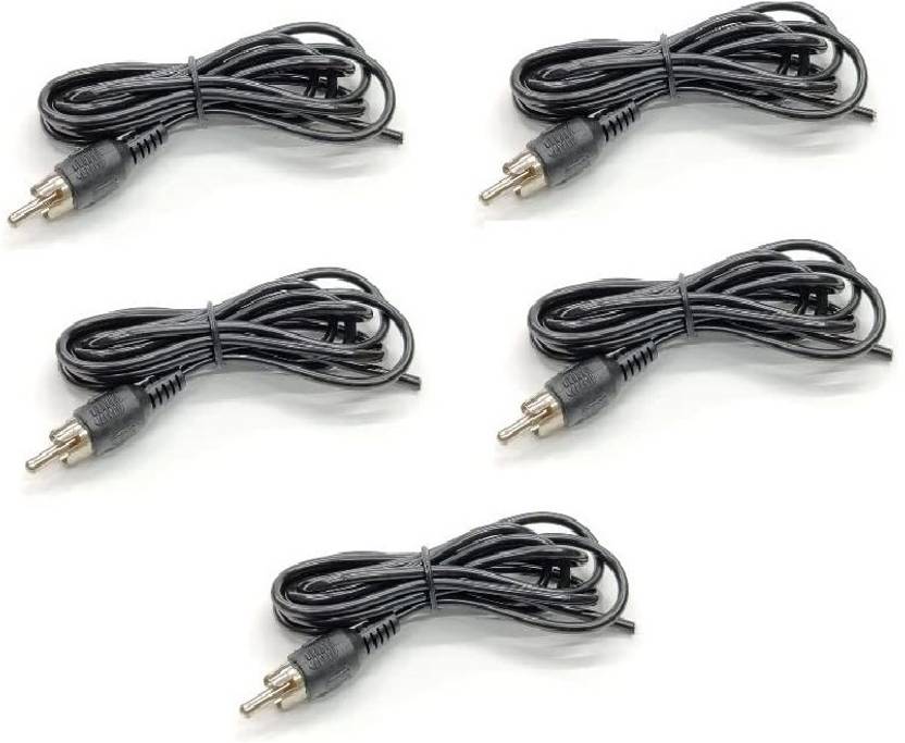 DIYtronics TVout Cable (5 Pcs) RCA Male Jointer Wire 1 Meter Extender