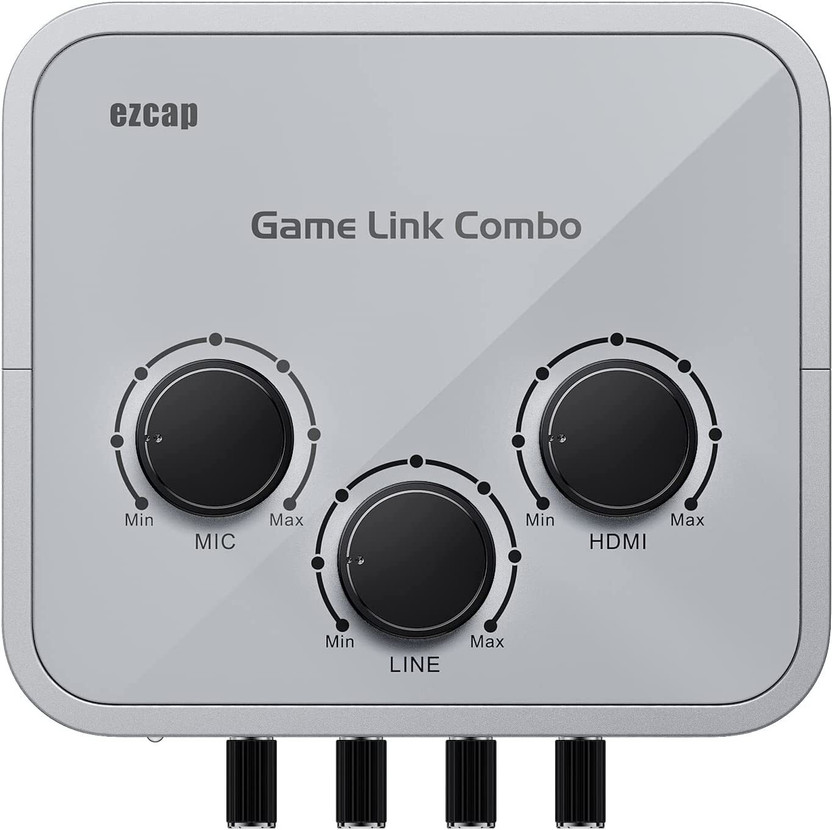 microware Ezcap 332 4K Game Link Combo HDMI Video Capture with Volume Adjust & Streaming Media Streaming Device(Silver)