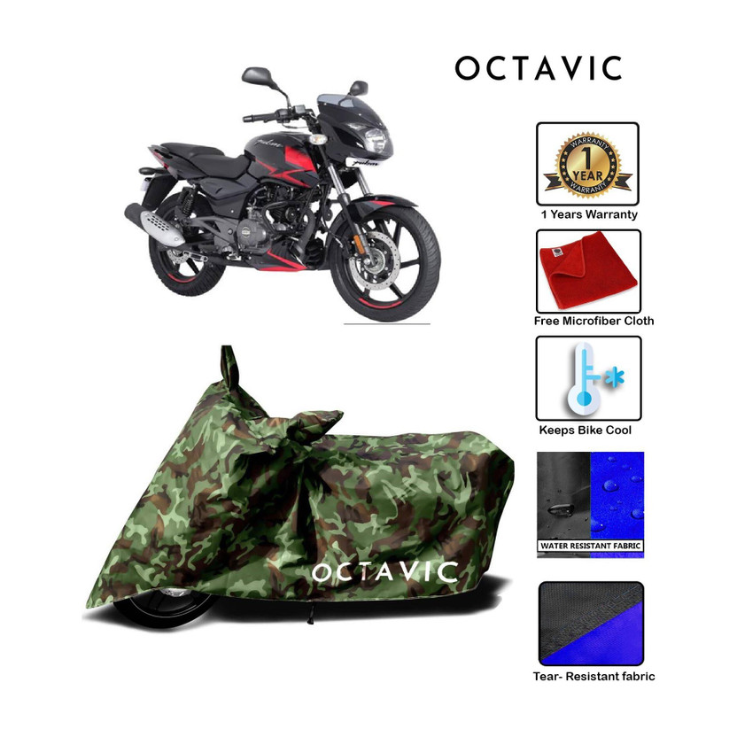 octavic Waterproof Two Wheeler Cover for Bajaj(Pulsar 150, Green)