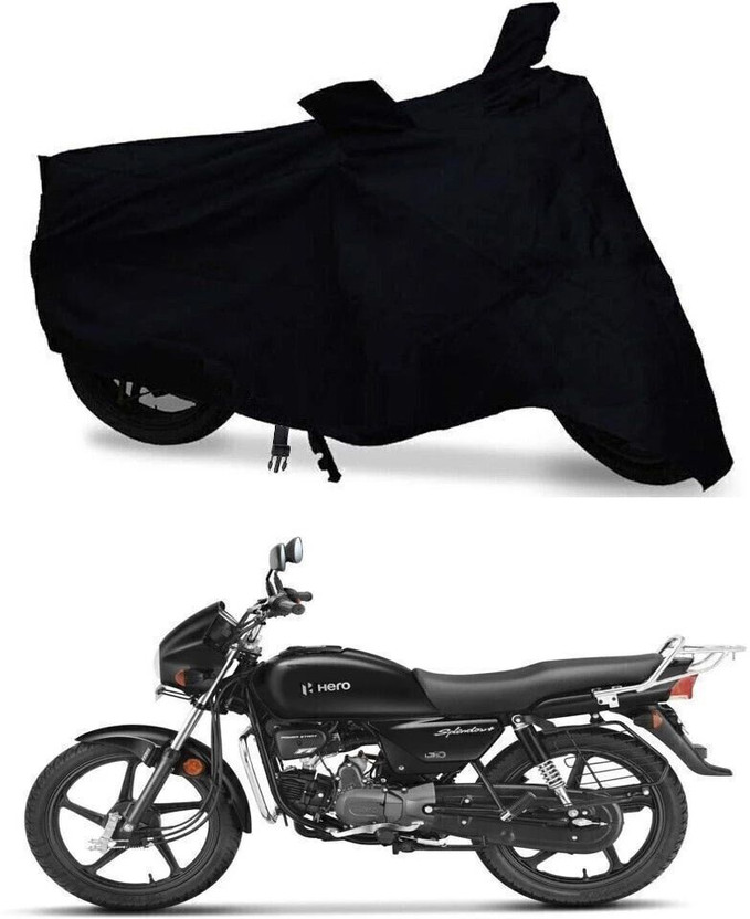 HYBRIDS COLLECTION Waterproof Two Wheeler Cover for Hero(Splendor, Black)