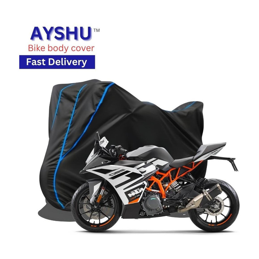 AYSHU Waterproof Two Wheeler Cover for KTM(RC 390, Black, Red)