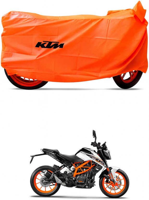 DeepShakshi AUTOMOTIVE Waterproof Two Wheeler Cover for KTM(Duke 390, Orange)