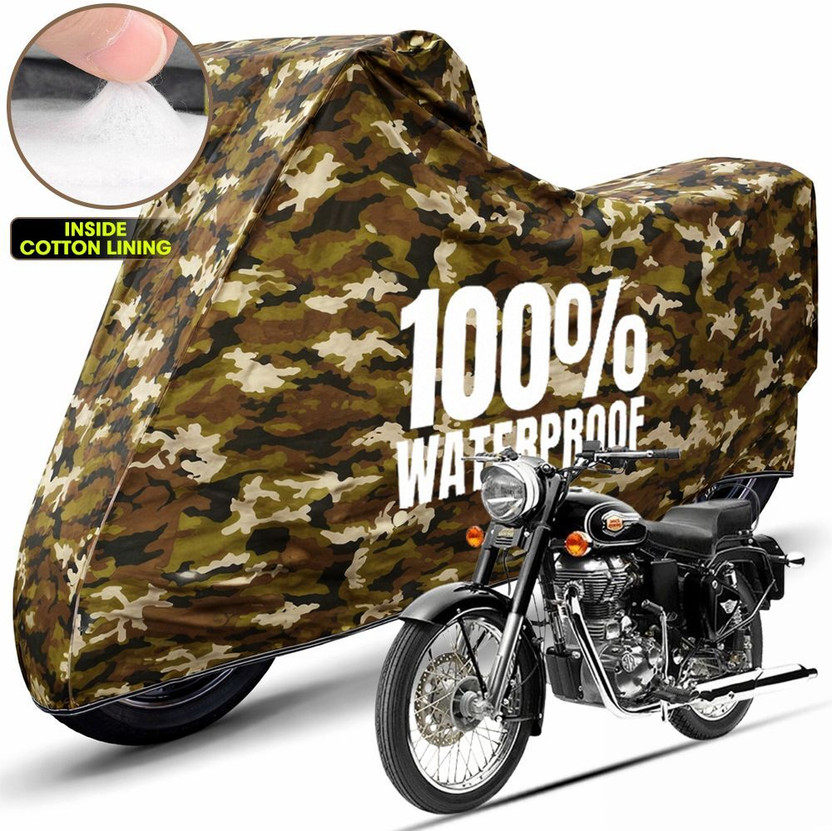 DeepShakshi DeepShakshi AUTOMOTIVE Waterproof Two Wheeler Cover for Royal Enfield(Bullet 350, Multicolor) - Flipkart Deal