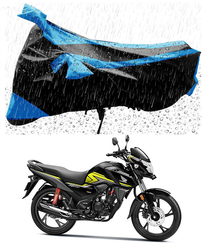 Furious3D Two Wheeler Cover for Honda(SP 125, Blue, Black)