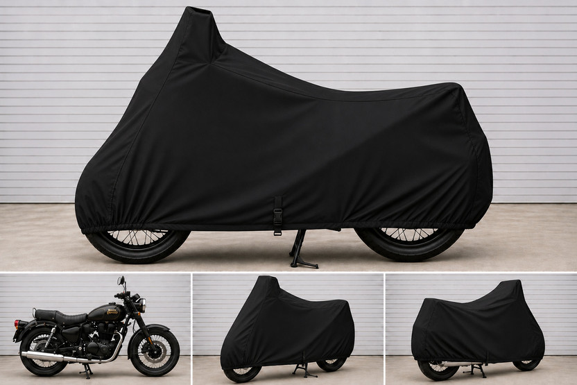 CoversCraft CoversCraft Waterproof Two Wheeler Cover for Royal Enfield(Bullet 350, Black) - Flipkart Deal