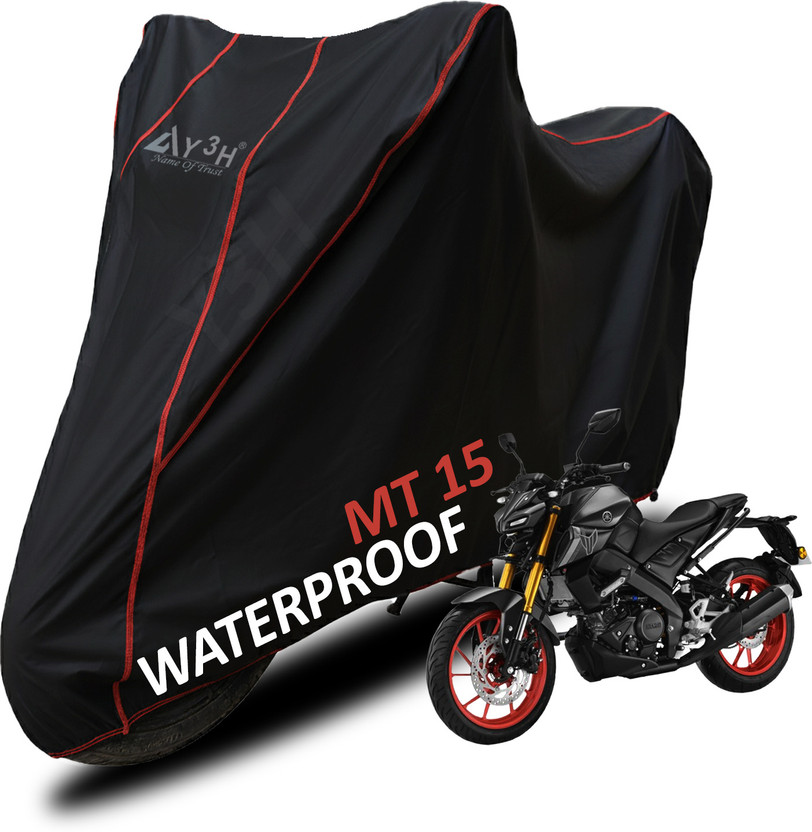 Y3H Waterproof Two Wheeler Cover for Yamaha(MT 15, Black)