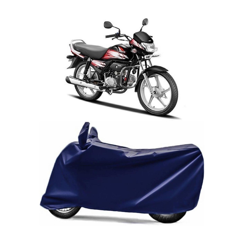 PVSTAR Two Wheeler Cover for Hero(CD deluxe, Blue)