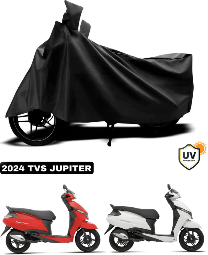 WXR Waterproof Two Wheeler Cover for TVS(Jupiter, Black)