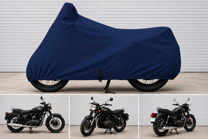 CoversCraft CoversCraft Waterproof Two Wheeler Cover for Royal Enfield(Bullet 350, Blue) - Flipkart Deal