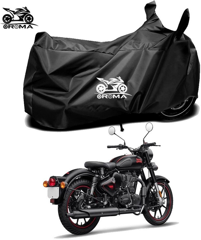 Oroma Waterproof Two Wheeler Cover for Royal Enfield(Bullet, Black)