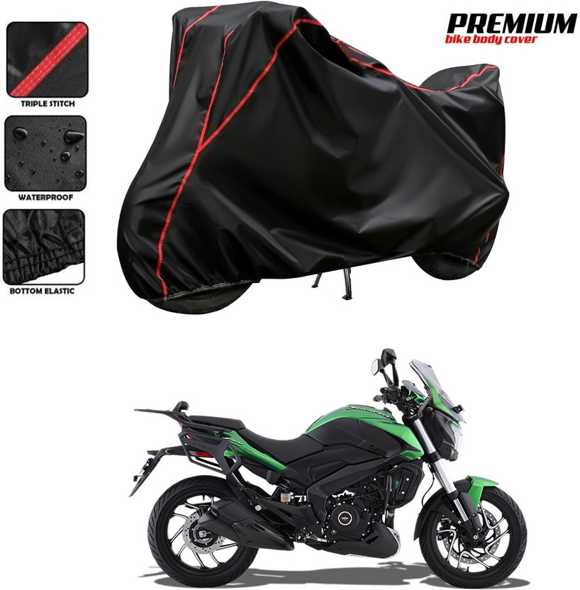 DeepShakshi AUTOMOTIVE Waterproof Two Wheeler Cover for Bajaj(Dominar 400, Black, Red)