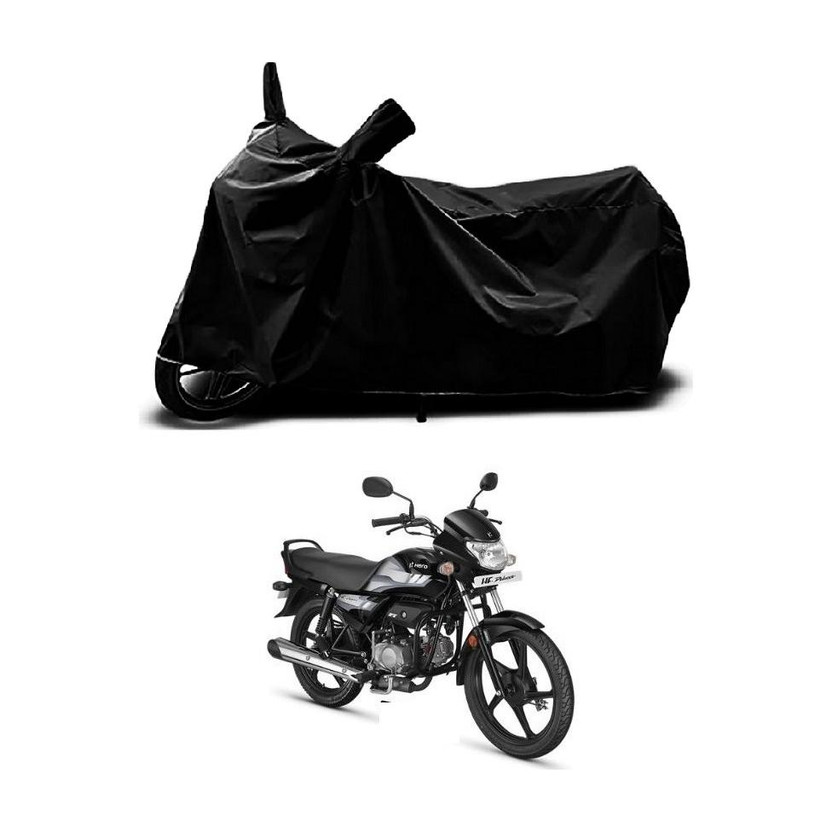 VESMEI Two Wheeler Cover for Hero(HF Deluxe, Black)