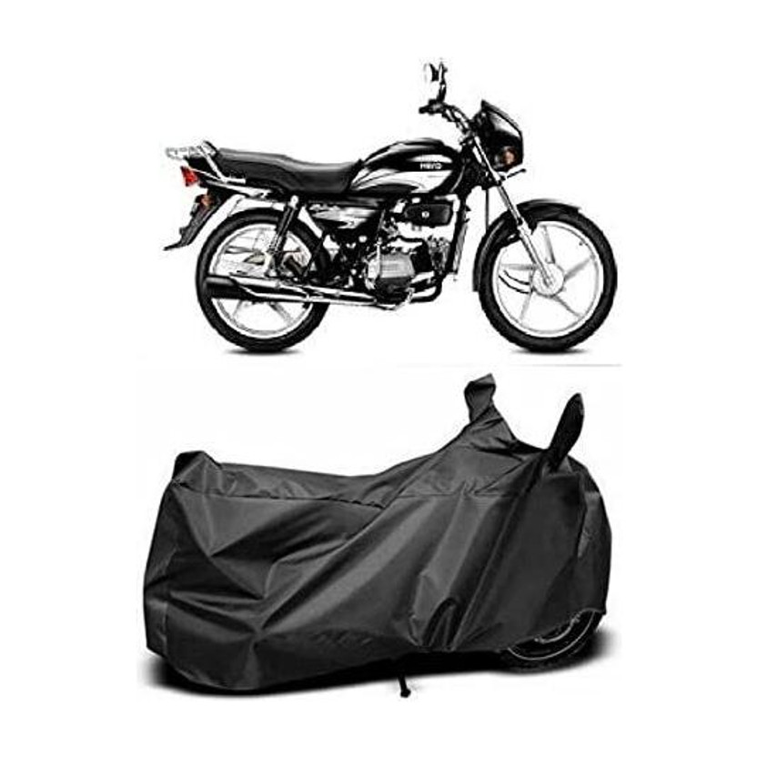 Mdstar Mdstar Waterproof Two Wheeler Cover for Hero, Honda, TVS, Yamaha, Hero Electric, Universal For Bike(Splendor Plus, Black) - Flipkart Deal