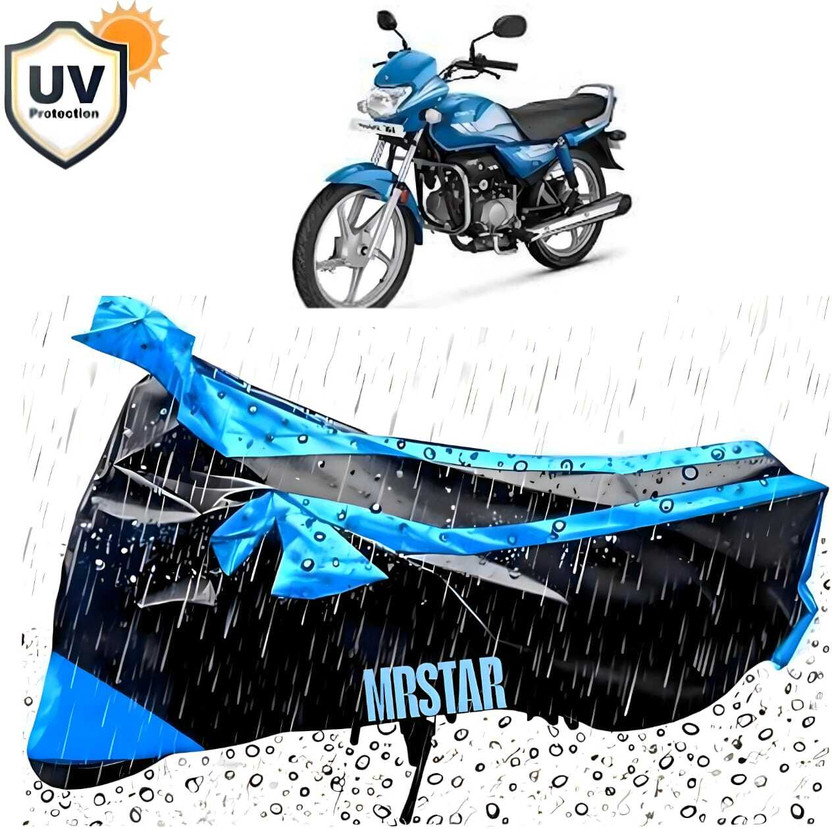 MRSTAR Waterproof Two Wheeler Cover for Hero(HF Deluxe, Black)