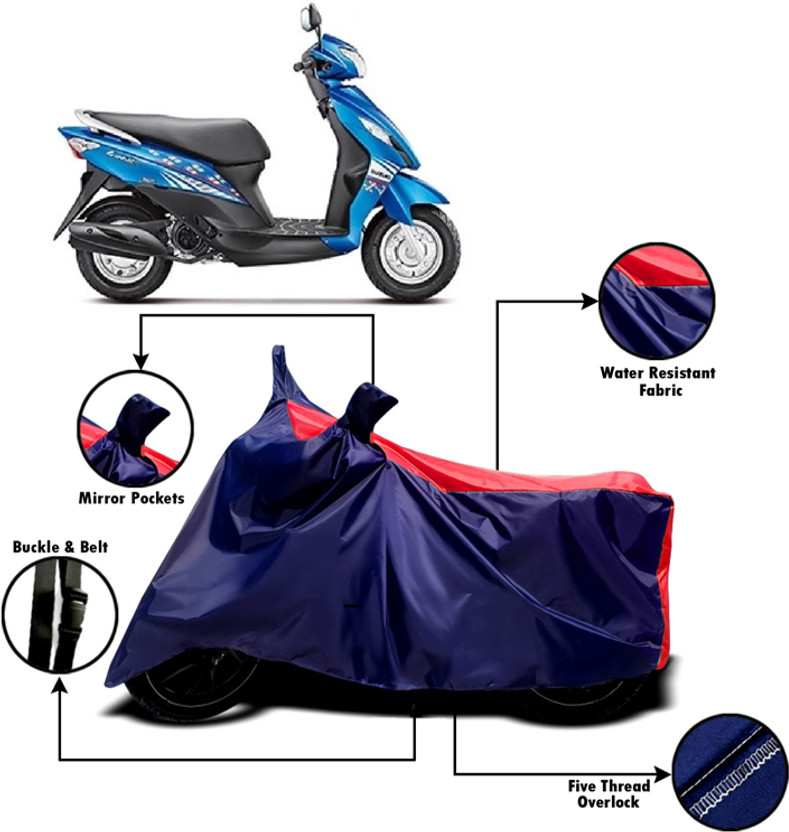XOCAVO Two Wheeler Cover for Suzuki(Let's, Red, Blue)