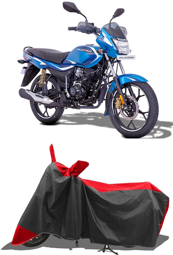 GROFATIK Two Wheeler Cover for Bajaj(Platina 110 H-Gear, Red)