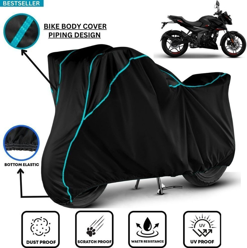 LE PRA Waterproof Two Wheeler Cover for Bajaj(Pulsar N160, Black)