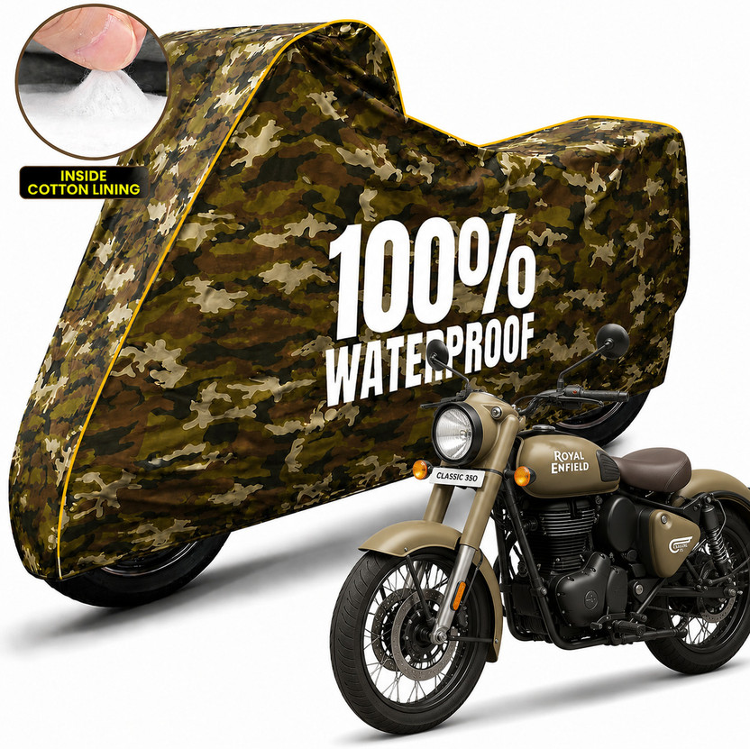 DeepShakshi DeepShakshi AUTOMOTIVE Waterproof Two Wheeler Cover for Royal Enfield(Classic 350, Multicolor) - Flipkart Deal