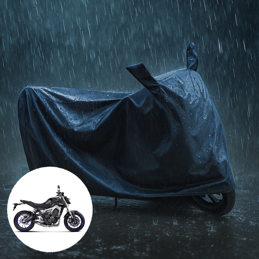 GOSHIV-car and bike accessories Waterproof Two Wheeler Cover for Yamaha(MT-09, Black)