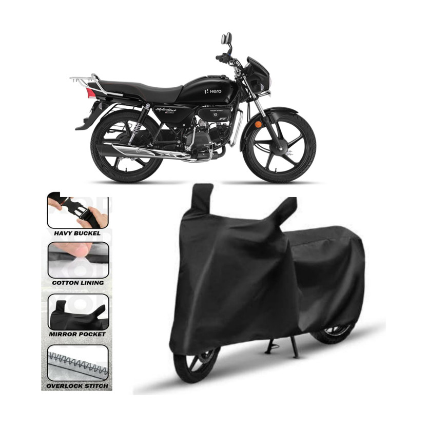 DeepShakshi DeepShakshi AUTOMOTIVE Two Wheeler Cover for Hero(Splendor, Black) - Flipkart Deal
