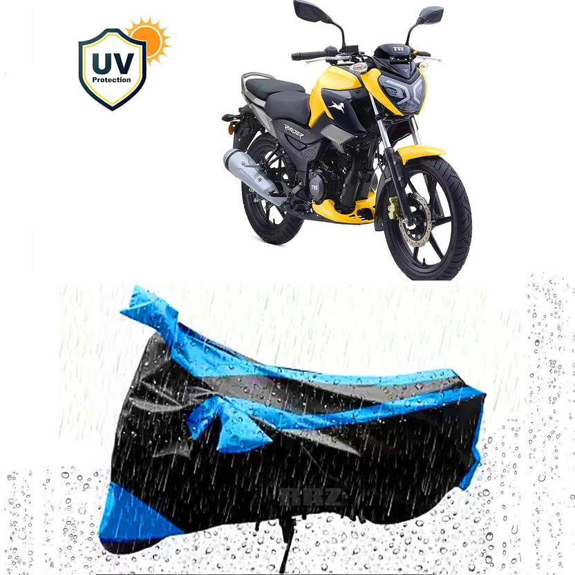 RRZ RRZ Waterproof Two Wheeler Cover for TVS(Raider, Black, Blue) - Flipkart Deal