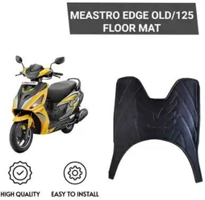 GLAM GRAB Black Scooter Foot Mat For 02 Hero Maestro Two Wheeler Mat