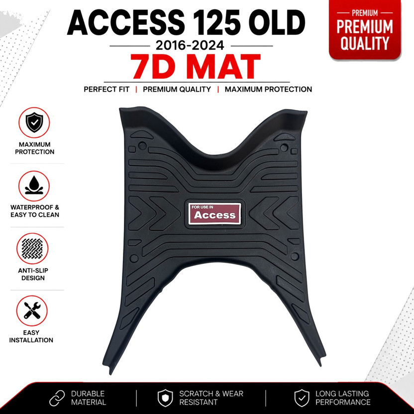 UVEGION UVEGION Access Old (2024-2024) 7D Heavy Duty Anti-Slip Floor Mat for Suzuki Access 125 Two Wheeler Mat - Flipkart Deal