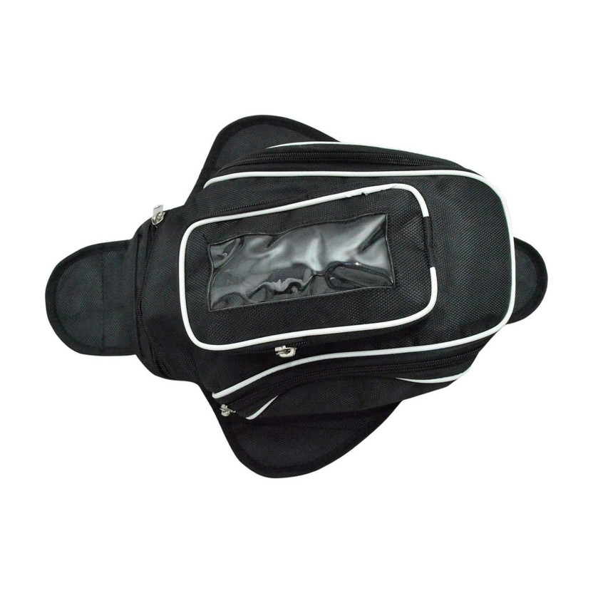 Golden Fox One-side Black Fabric Motorbike Saddlebag(4 L)