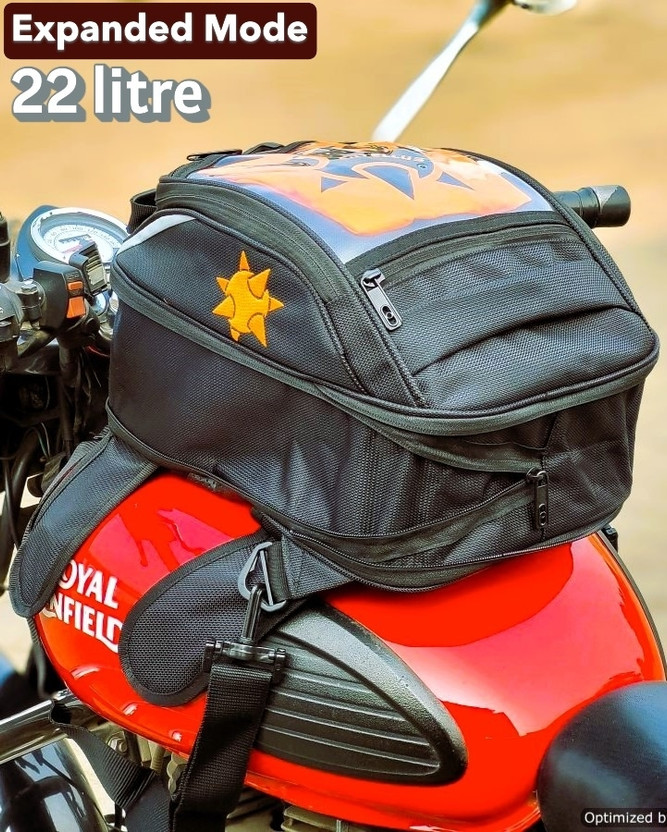 entellus ENTELLUS - Hive - Magnetic Tank Bag One-side Black Nylon Motorbike Saddlebag(22 L)