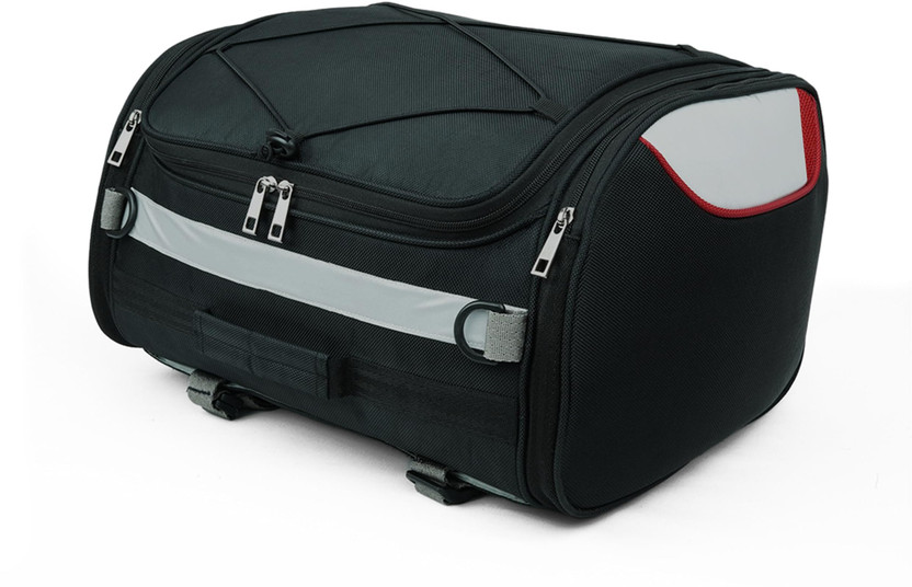 FATMUG Smart Compact Saddle Bag Black Polyester Motorbike Saddlebag(30 L)