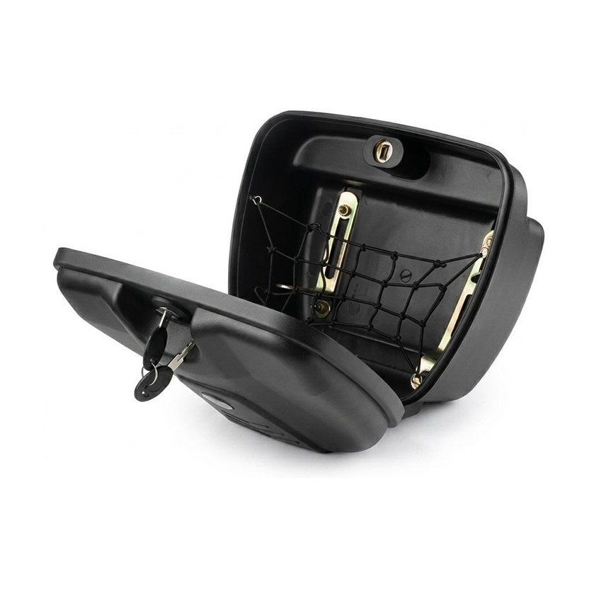 MIKSHU all model bike Saddlebag Universal For Bike Luggage Box Black Plastic Motorbike Saddlebag(10 L)