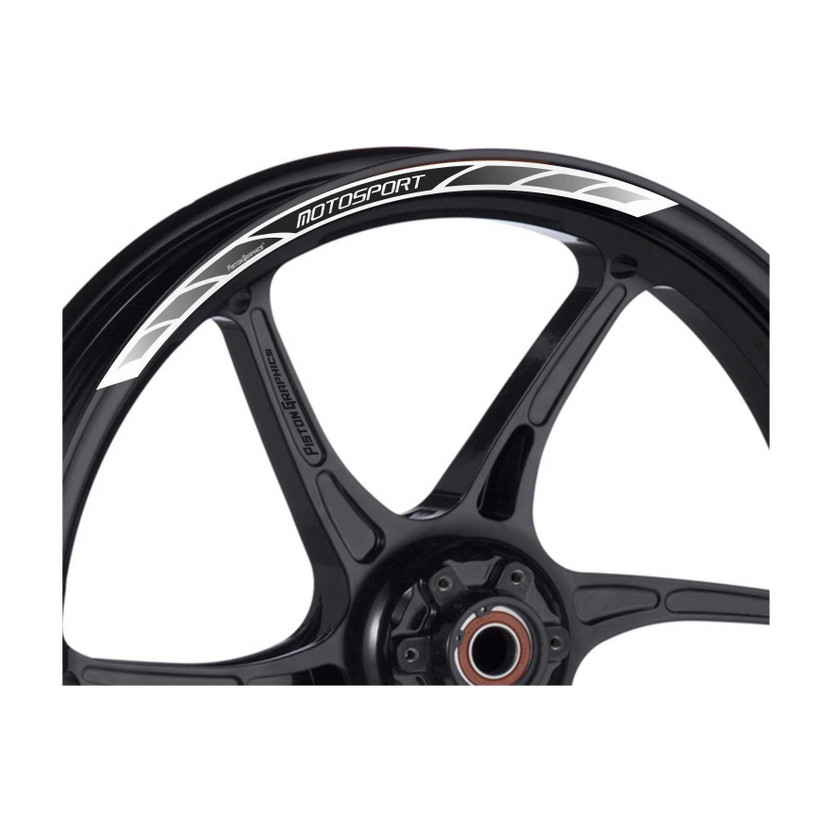 Piston Graphics Sticker & Decal for Bike(White)