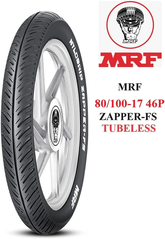 MRF Zapper-FS 80/100-17 46P TUBELESS Front Two Wheeler Tyre(Dual Sport, Tube Less)