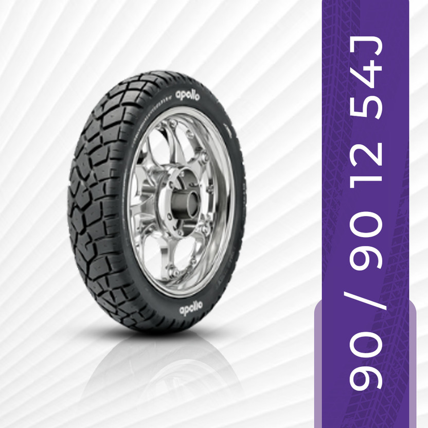 Apollo 90/90-12 54J ACTIGRIP S5 TL -D 90/90-12 Front & Rear Two Wheeler Tyre(Street, Tube Less)