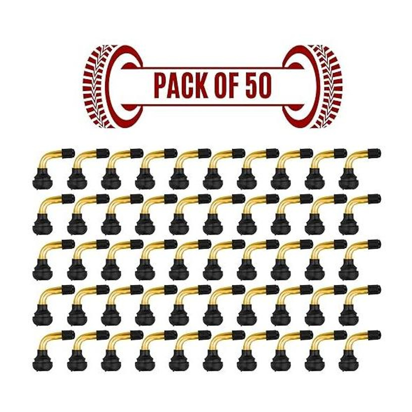 Valuesphere Gold Plated Tyre Valve Cap for Bike(L Shape)