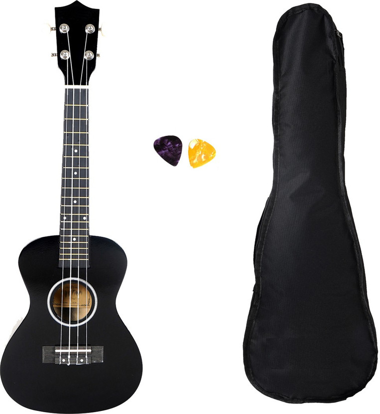 BLUEBERRY UK-40-Black Concert (24 Inch) Aquila String | Body Sapele and Mahogany Rosewood Concert Ukulele(Overall Length - 62 cm)
