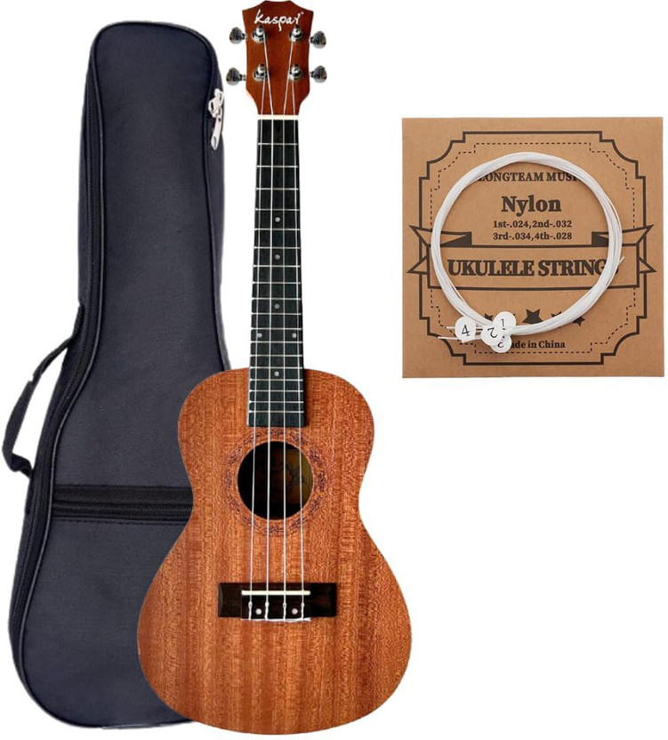 IMAGINEA 26” Ukulele with Padded Bag & Nylon Strings | Wooden Finish | Beginner Friendly Concert Ukulele(Overall Length - 66.04 cm)