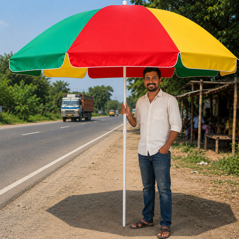 ARUN & SONS Premium Garden Umbrella for Home Courtyard Outdoor Portable Design Umbrella(Multicolor)