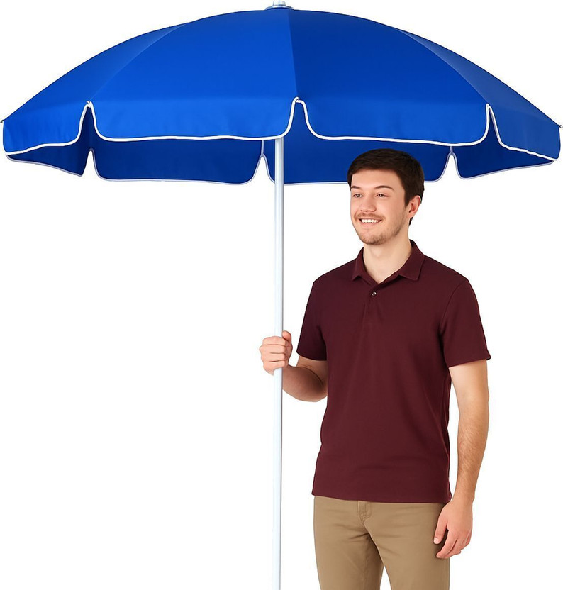 Rainpopson Garden Umbrella Outdoor Big Size 7ft Canopy Patio Umbrella k_26 Umbrella(Blue)