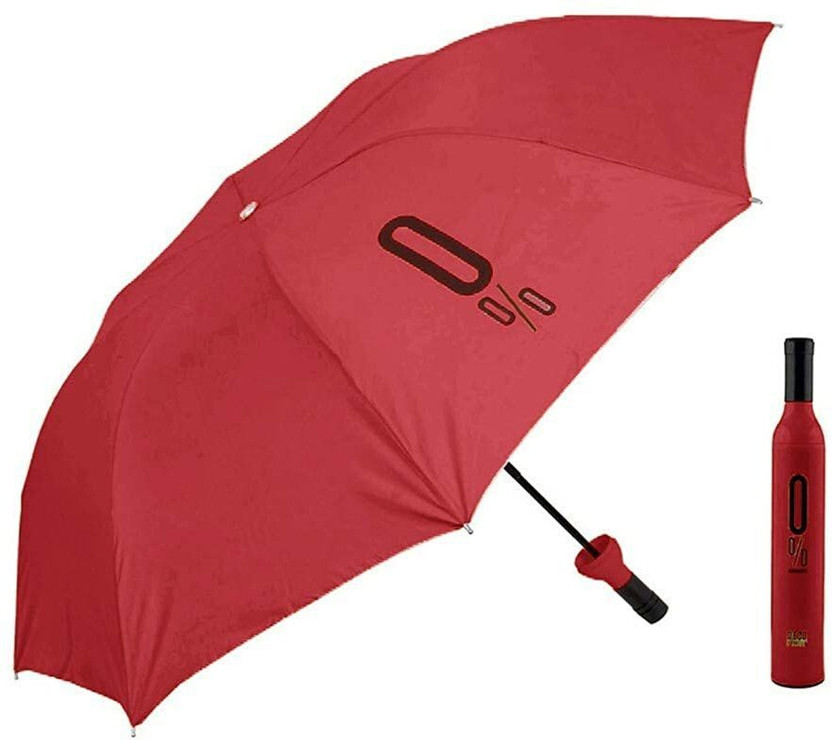 NG RETAIL New Trending 0% Decent Look Deco Wine Bottle Travel Umbrella Umbrella(Maroon)