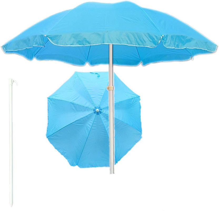 Dark Dark Moon Waterproof Rust Resistant 7Ft Umbrella Outdoor Garden Durable Umbrella(Blue) - Flipkart Deal